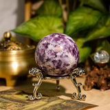 Lepidolite Sphere - helmsman - crystal