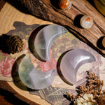 Light Purple Fluorite Moon - helmsman - crystal