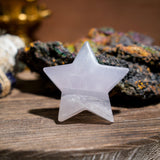 Light Purple Fluorite Pentagram - helmsman - crystal