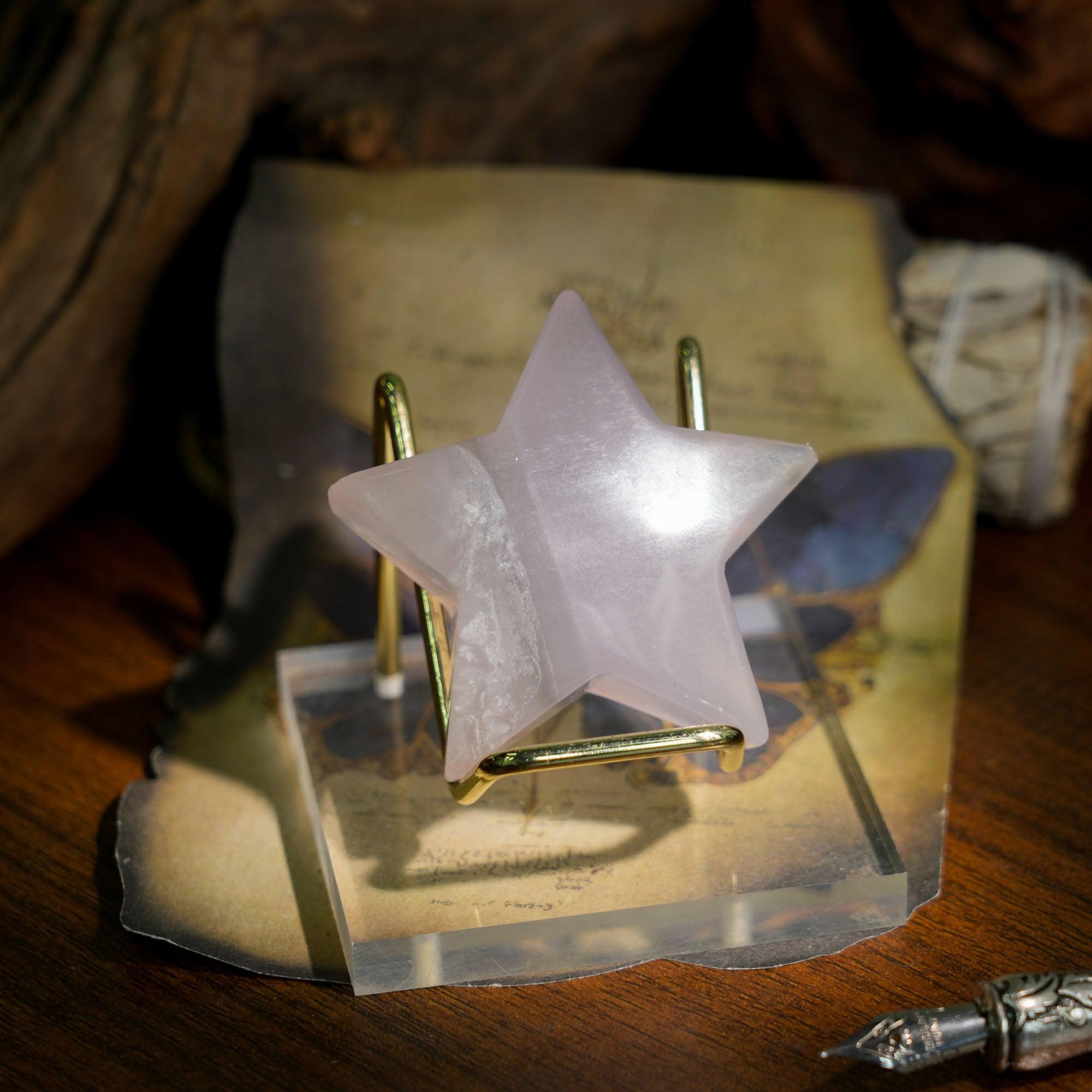 Light Purple Fluorite Pentagram - helmsman - crystal