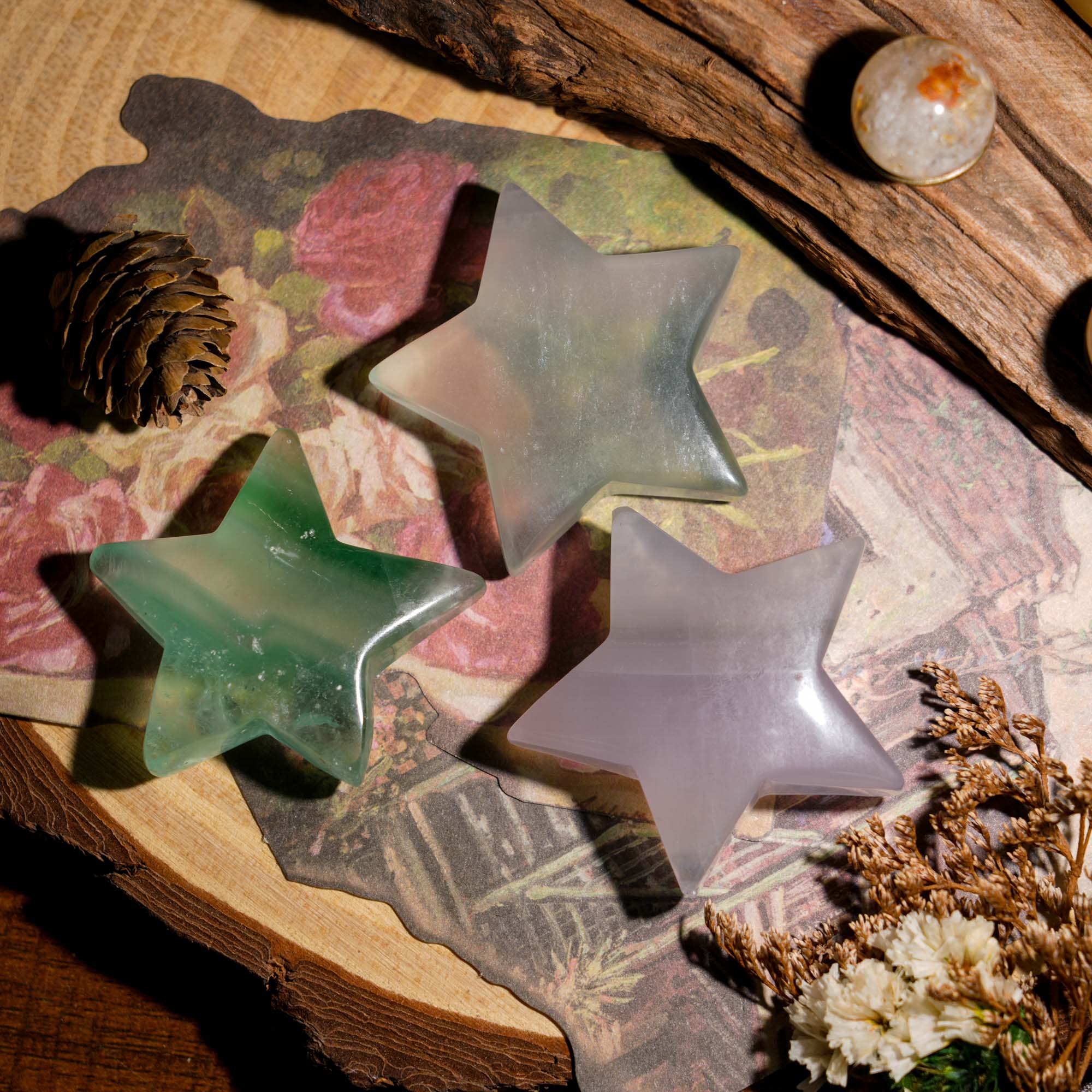Light Purple Fluorite Pentagram - helmsman - crystal