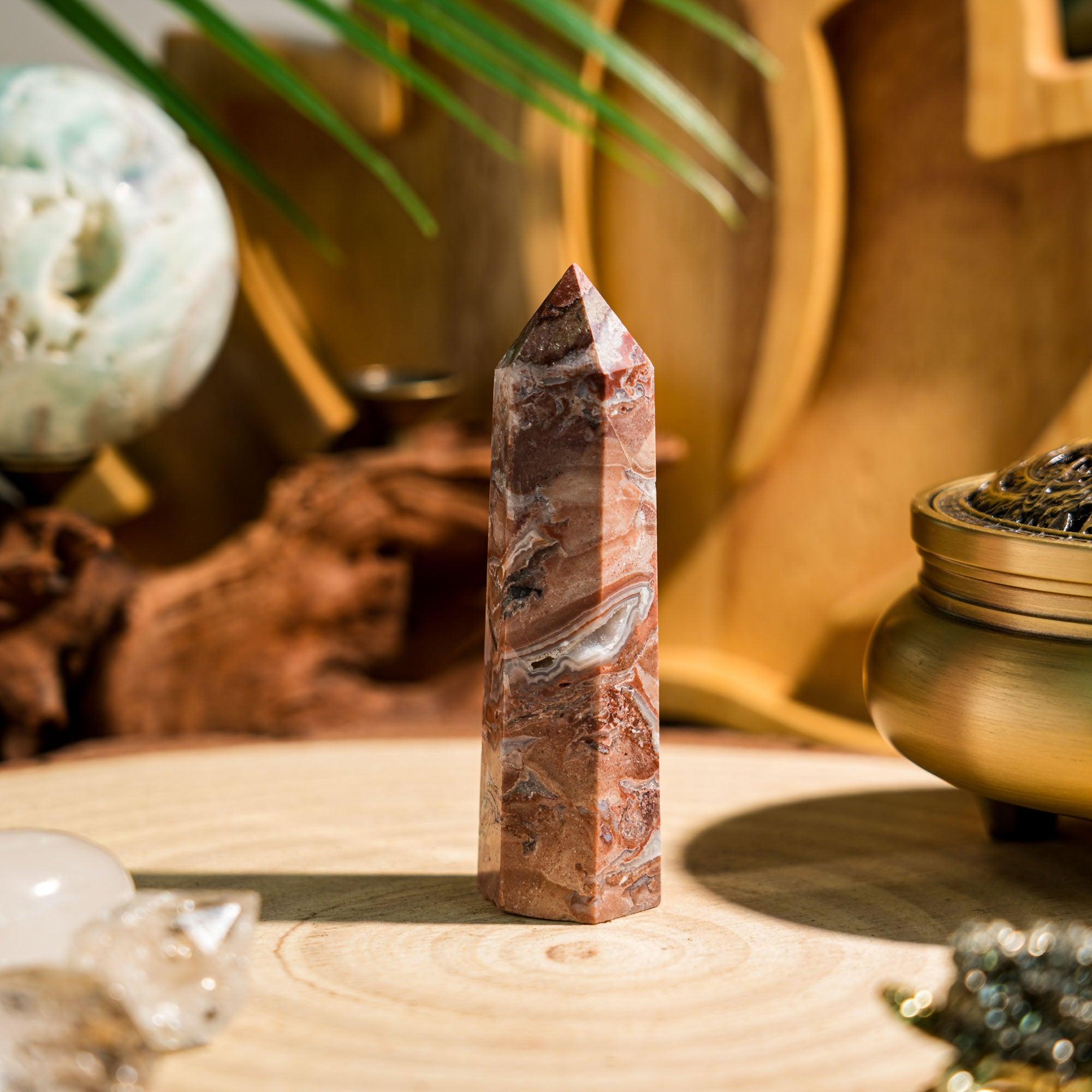 Mexico Agate Point - helmsman - crystal