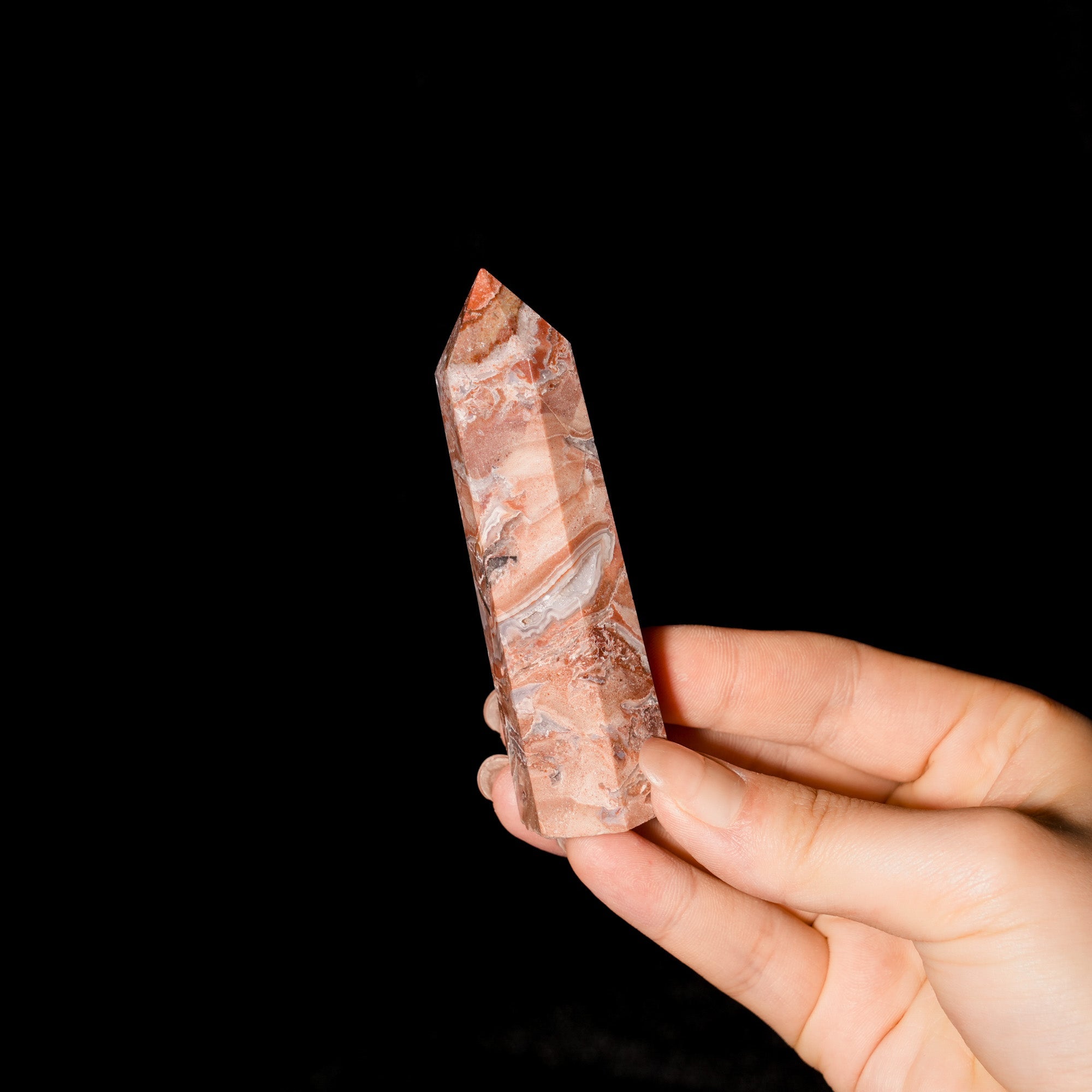 Mexico Agate Point - helmsman - crystal