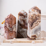 Mexico Agate Tower - helmsman - crystal