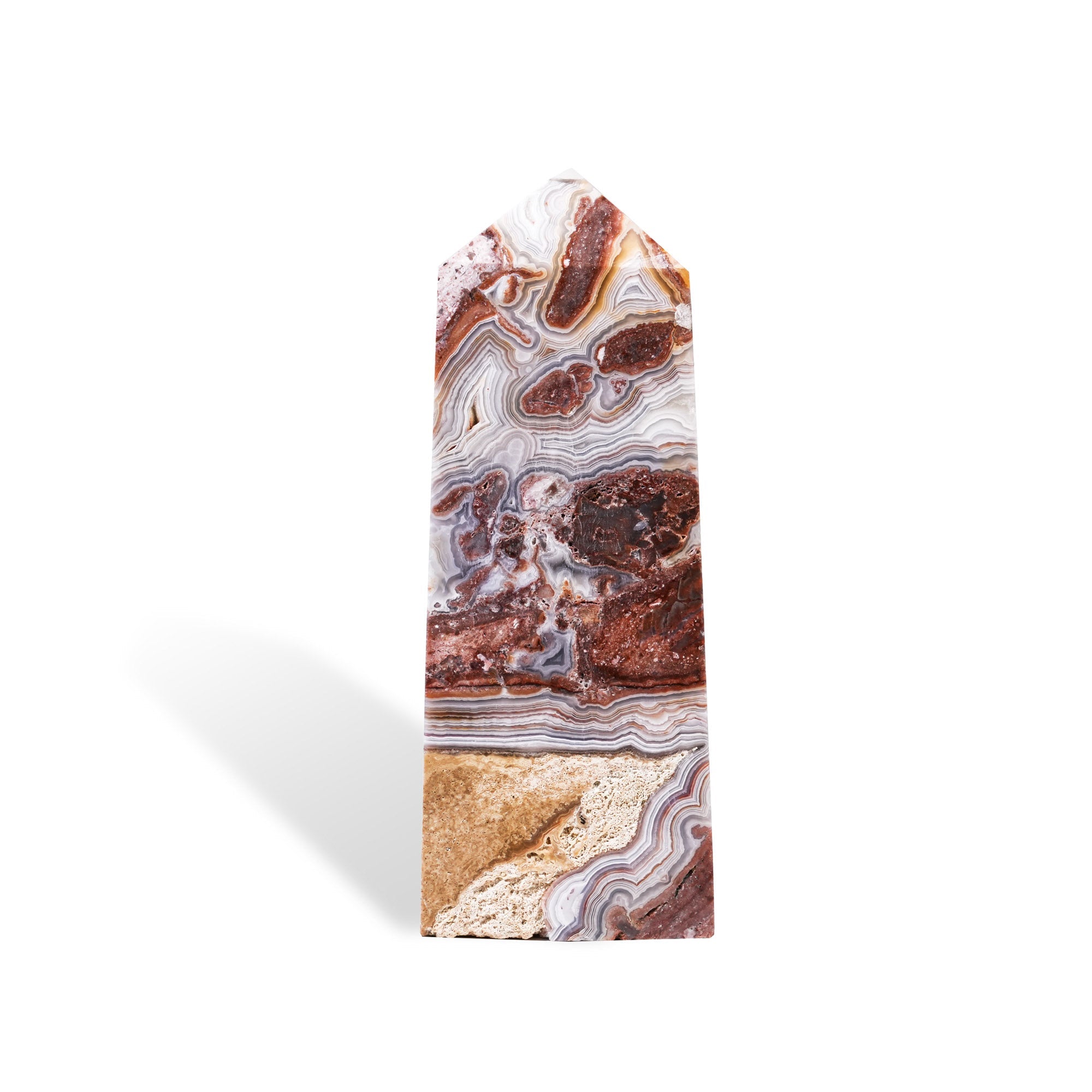 Mexico Agate Tower - helmsman - crystal