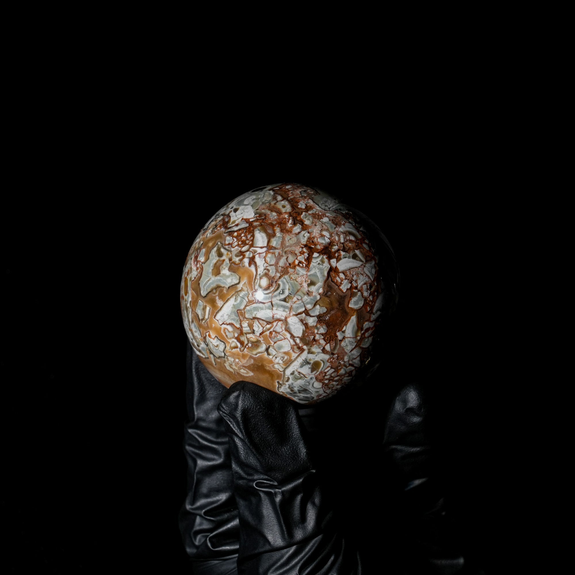 Money Agate Sphere - helmsman - crystal