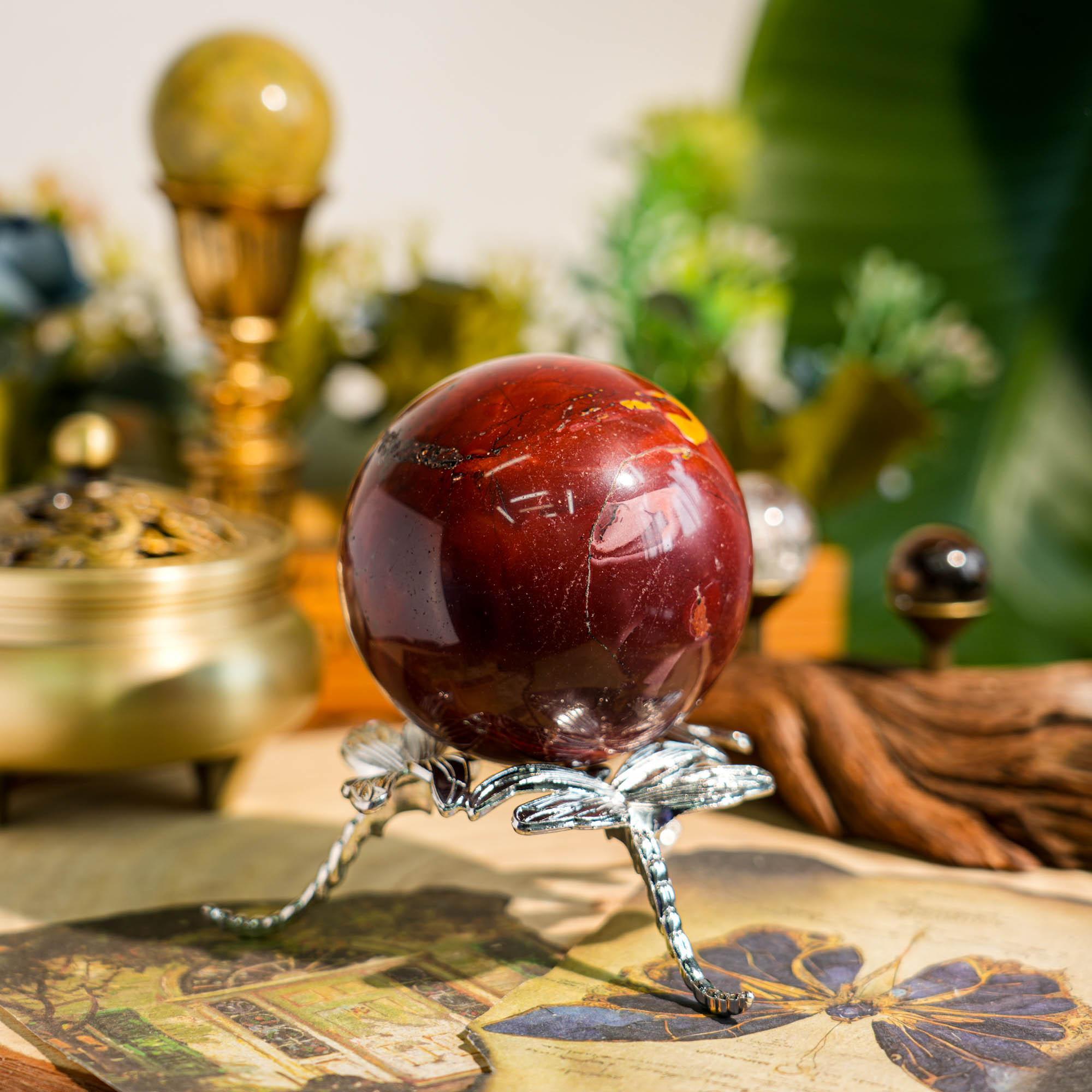 Mookaite Jasper Sphere - helmsman - crystal