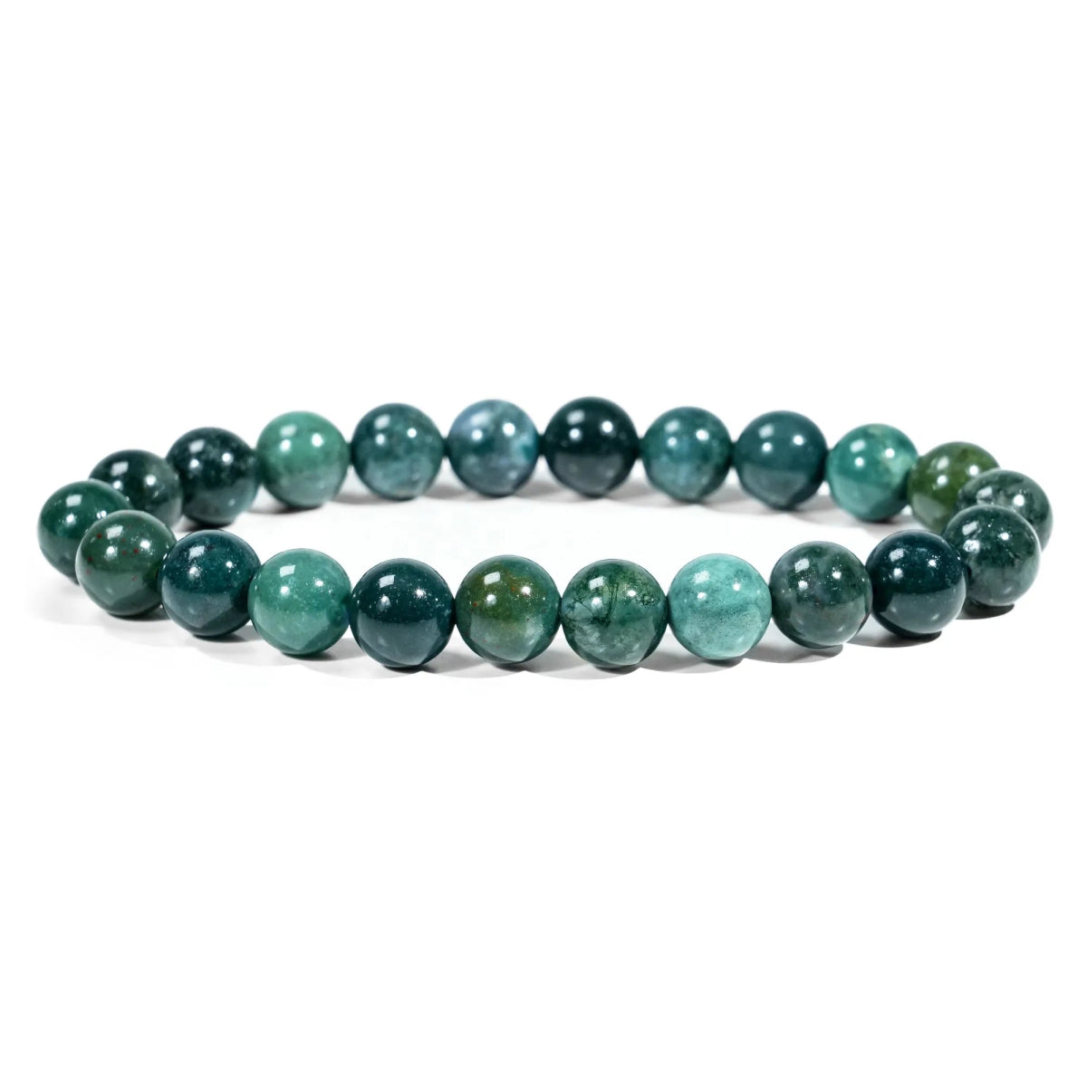 Moss Agate Bracelet - helmsman - crystal