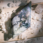 Moss Agate Diamond Ornament - helmsman - crystal