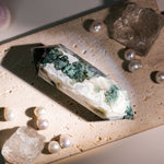 Moss Agate Double Terminated Point - helmsman - crystal