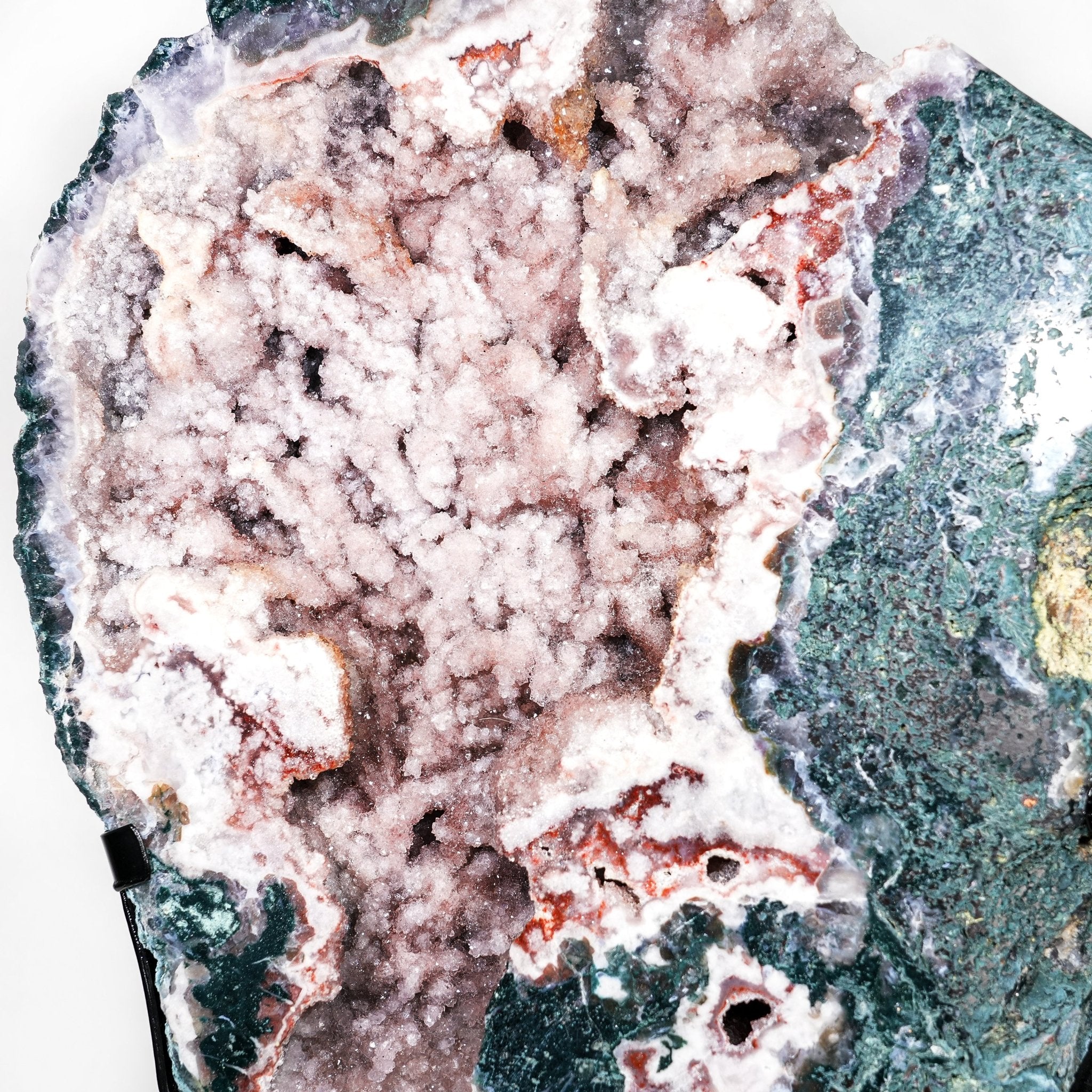 Moss Agate Geode Ornament - helmsman - crystal