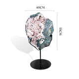 Moss Agate Geode Ornament - helmsman - crystal