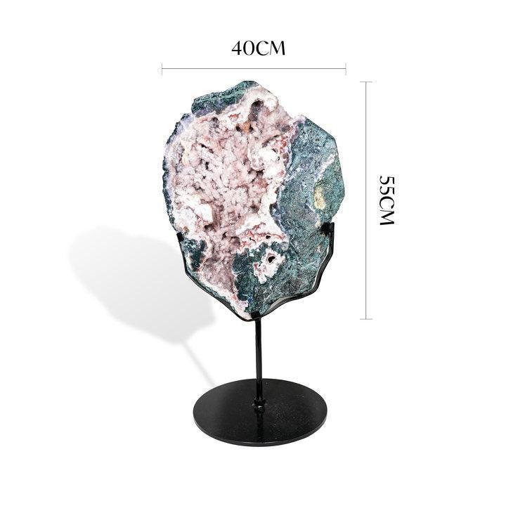 Moss Agate Geode Ornament - helmsman - crystal