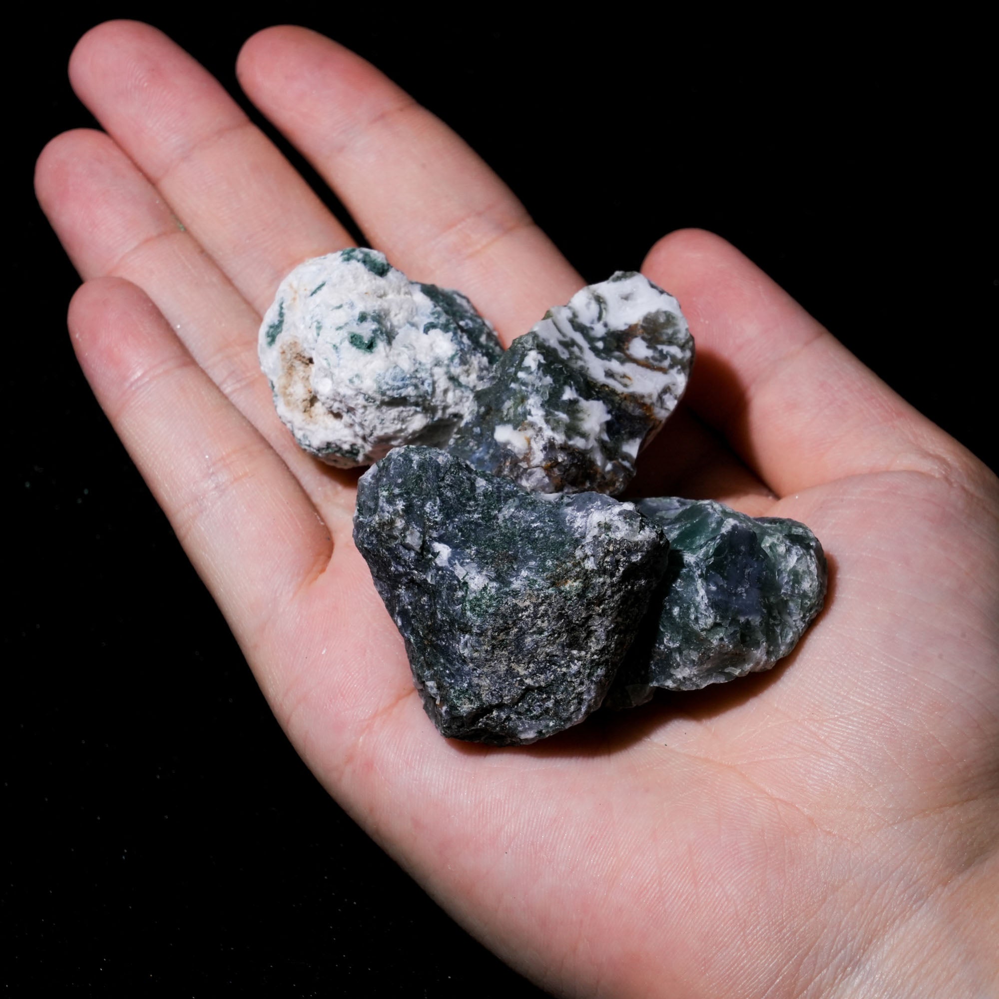 Moss Agate Rough - helmsman - crystal