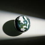 Moss Agate Sphere - helmsman - crystal