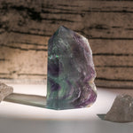 Natural Rainbow Fluorite Tower - helmsman - crystal