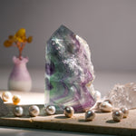 Natural Rainbow Fluorite Tower-Helmsman Crystal