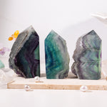 Natural Rainbow Fluorite Tower-Helmsman Crystal