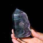 Natural Rainbow Fluorite Tower-Helmsman Crystal
