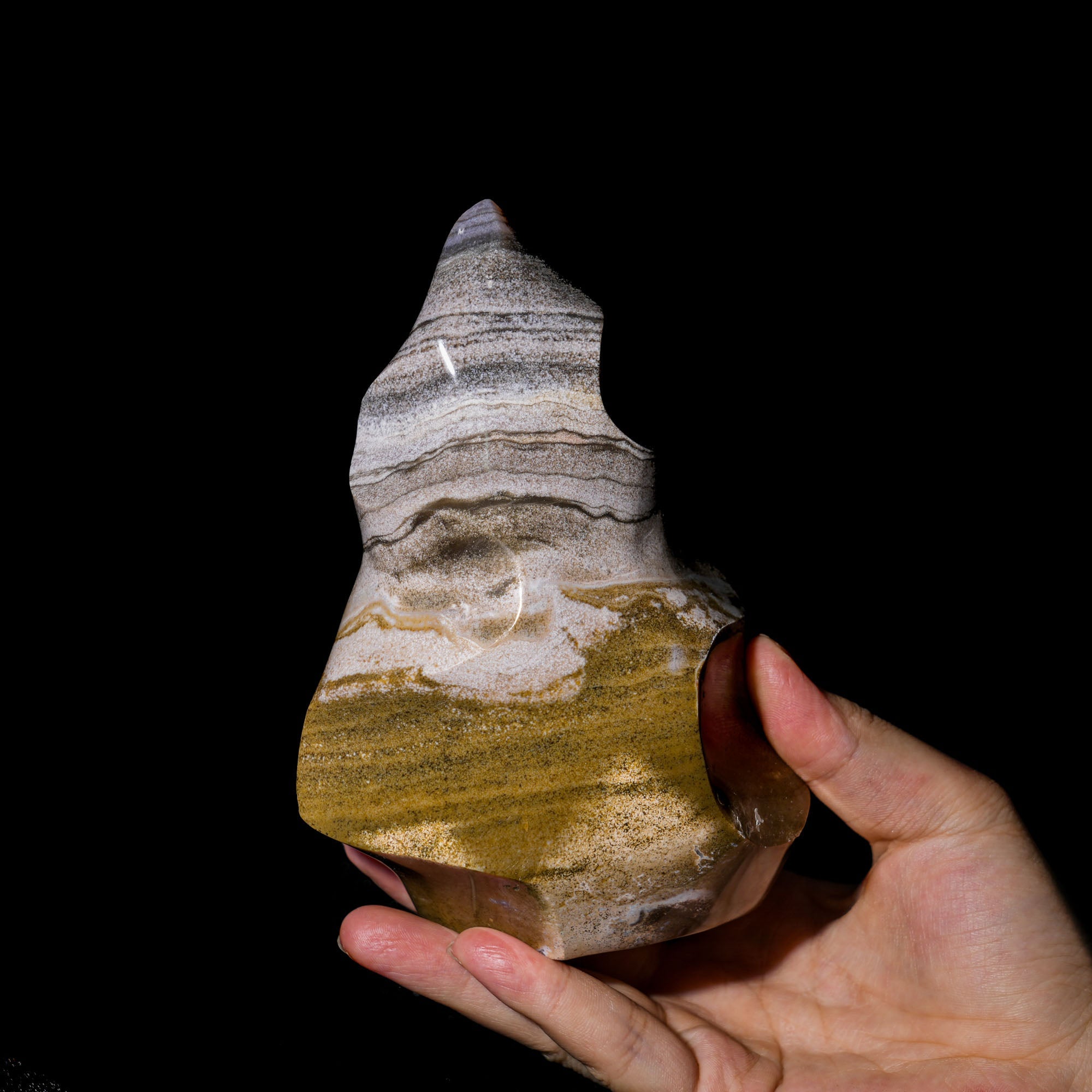 Ocean Jasper Flame - helmsman - crystal