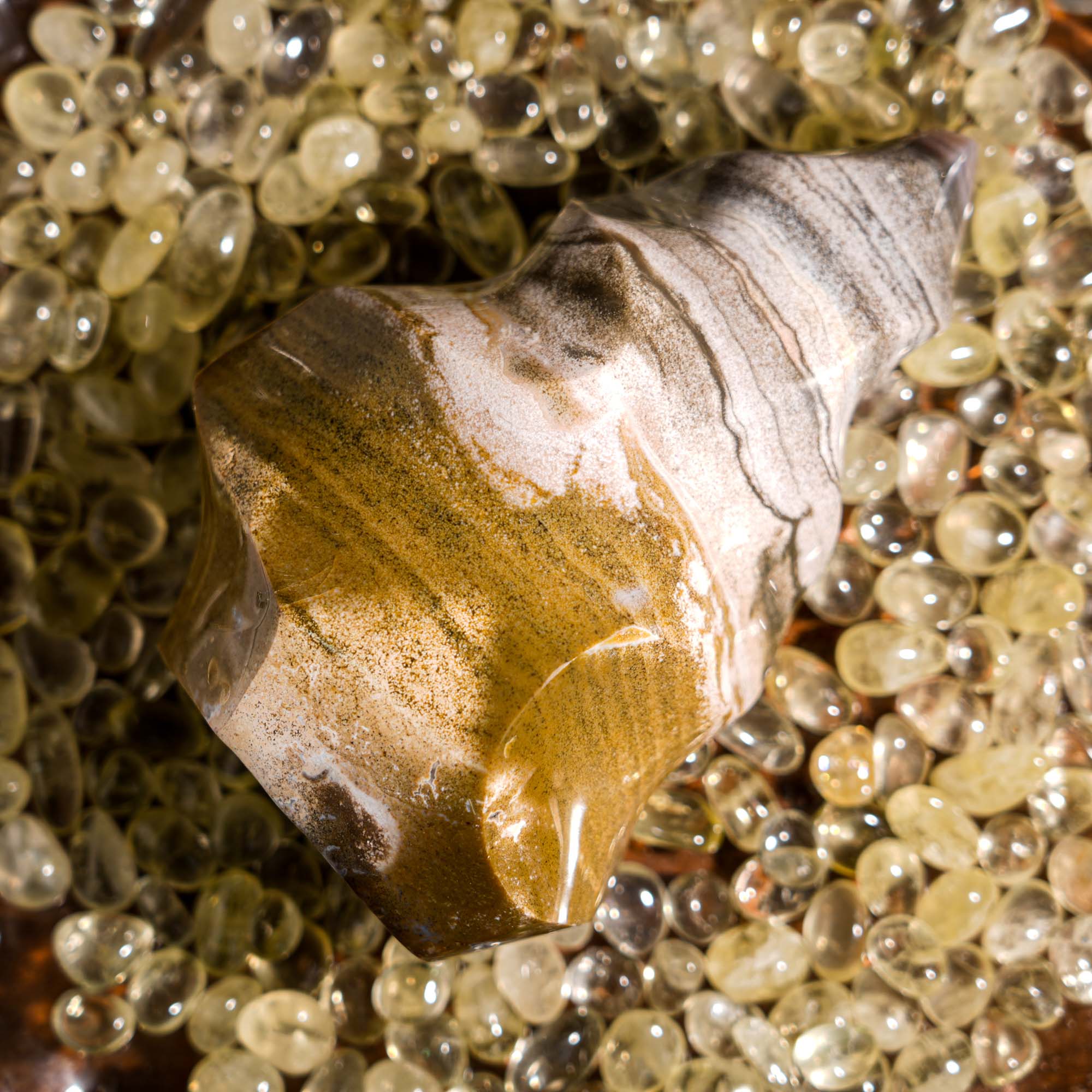 Ocean Jasper Flame - helmsman - crystal