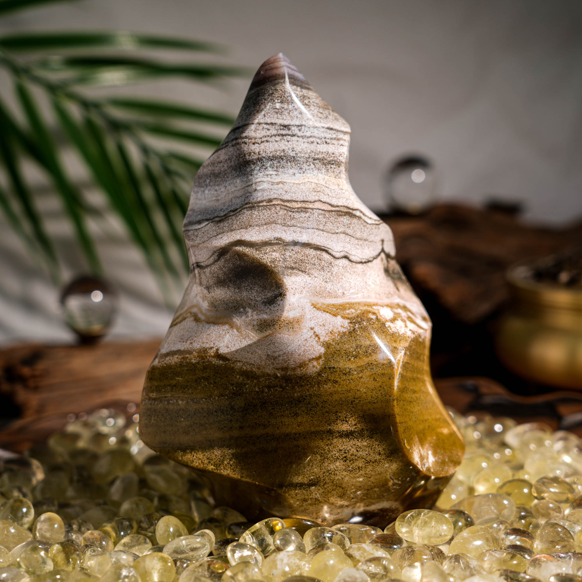 Ocean Jasper Flame - helmsman - crystal