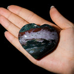 Ocean Jasper Heart - helmsman - crystal
