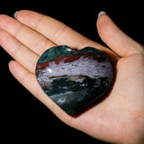 Ocean Jasper Heart - helmsman - crystal