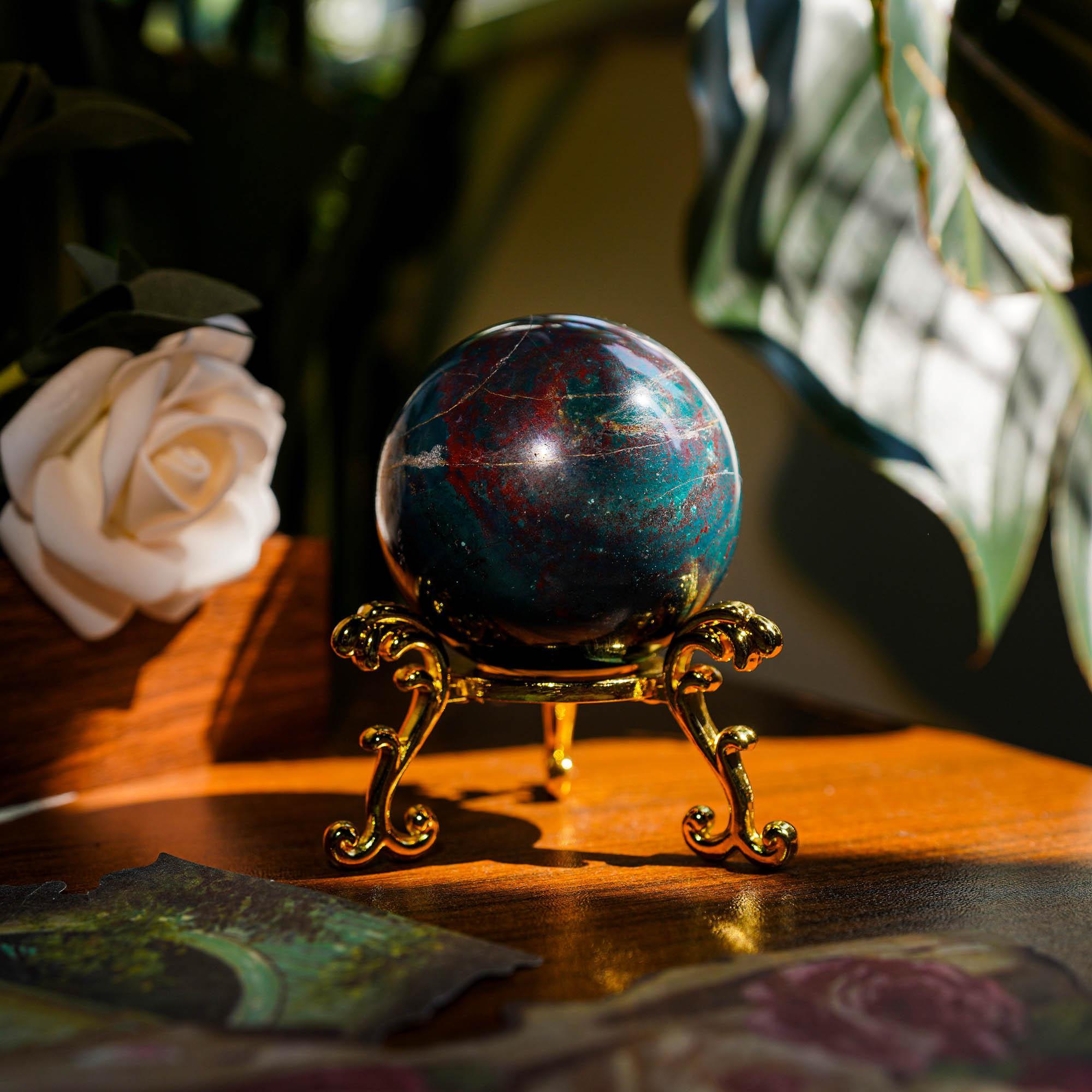 Ocean Jasper Sphere - helmsman - crystal