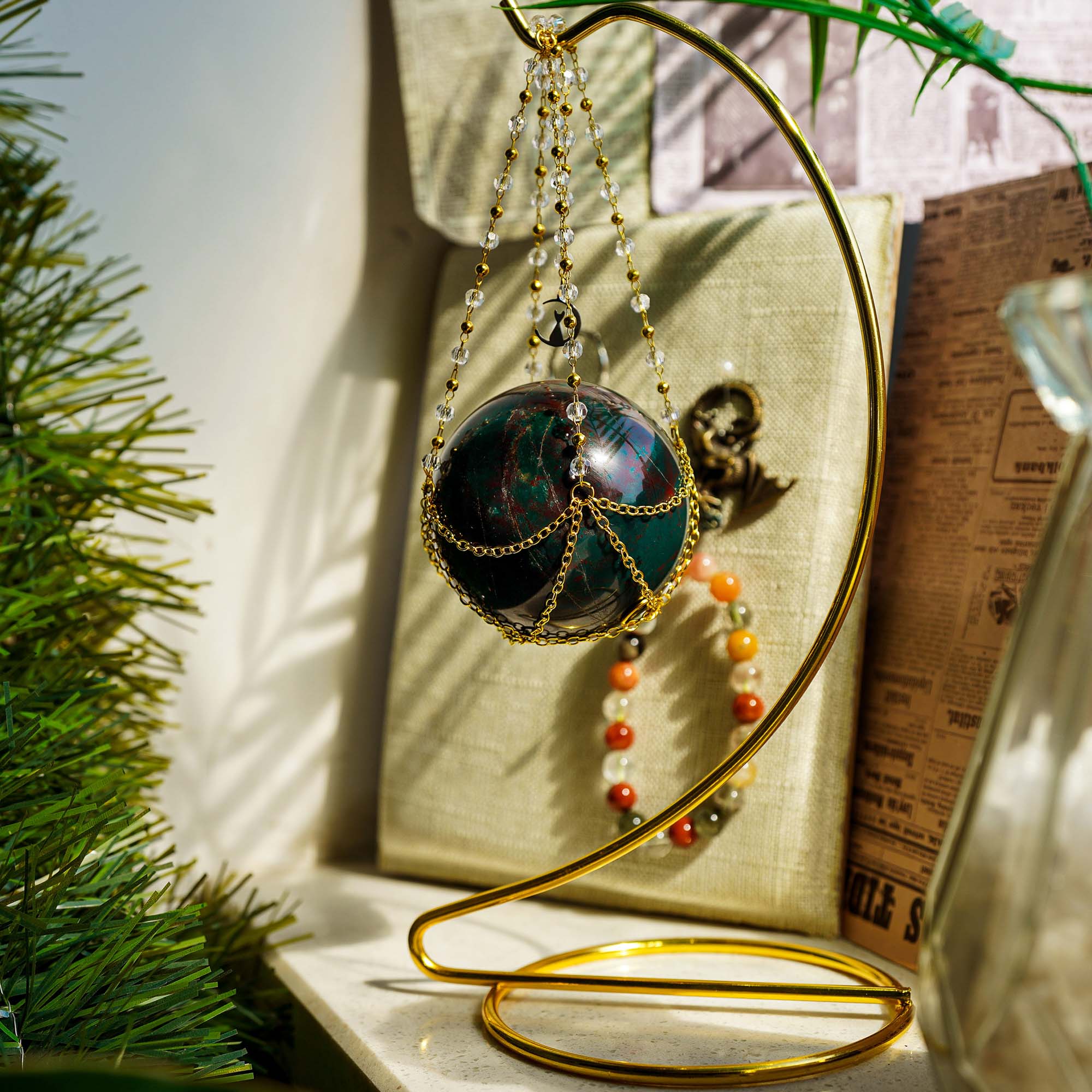 Ocean Jasper Sphere - helmsman - crystal