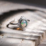 Opal Ring - helmsman - crystal