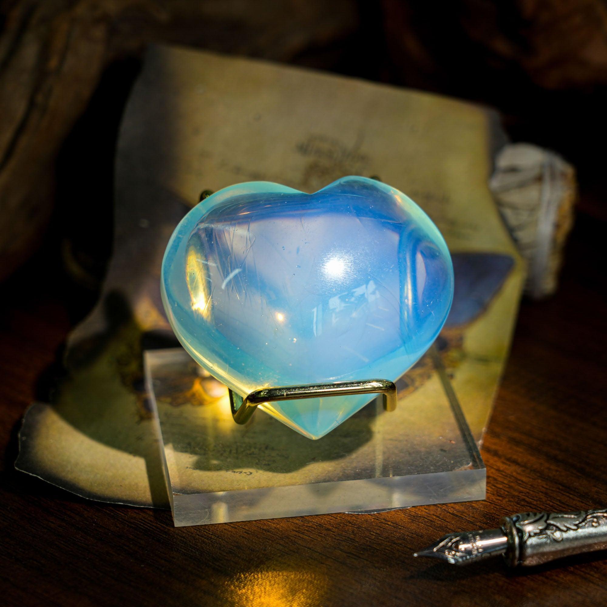 Opalite Heart - helmsman - crystal