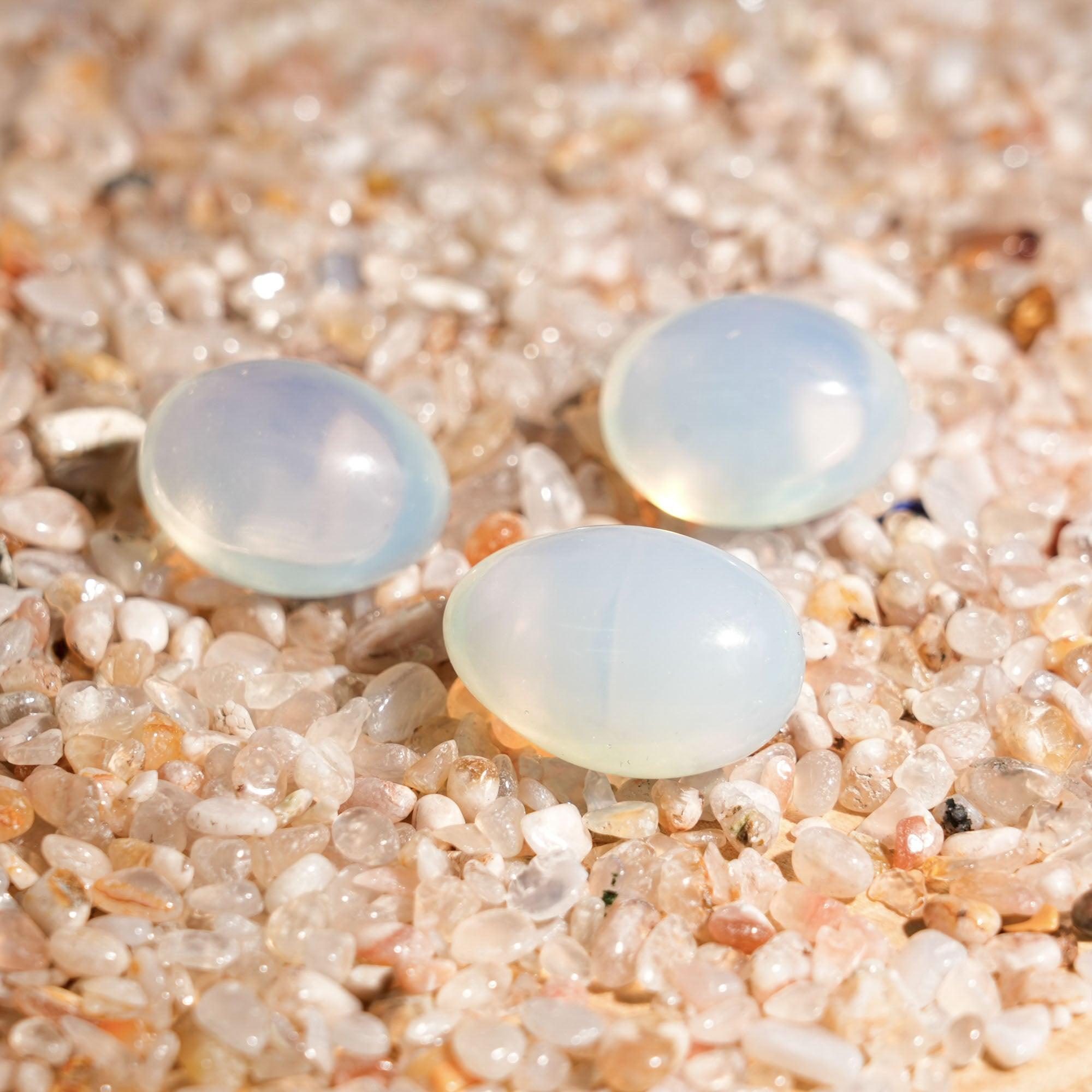 Opalite Tumbled Stone Set - helmsman - crystal