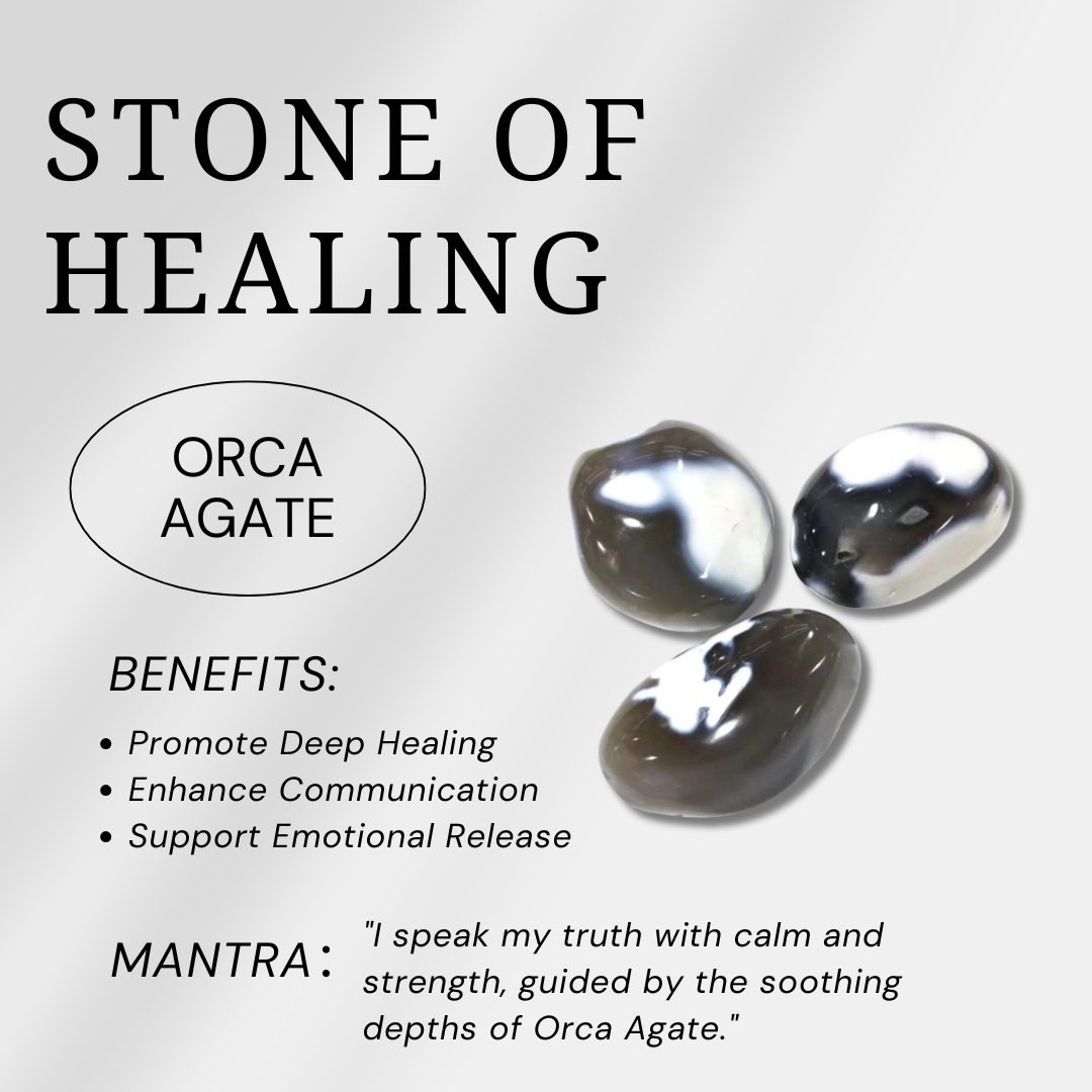 Orca Agate Mini Heart Set-Helmsman Crystal