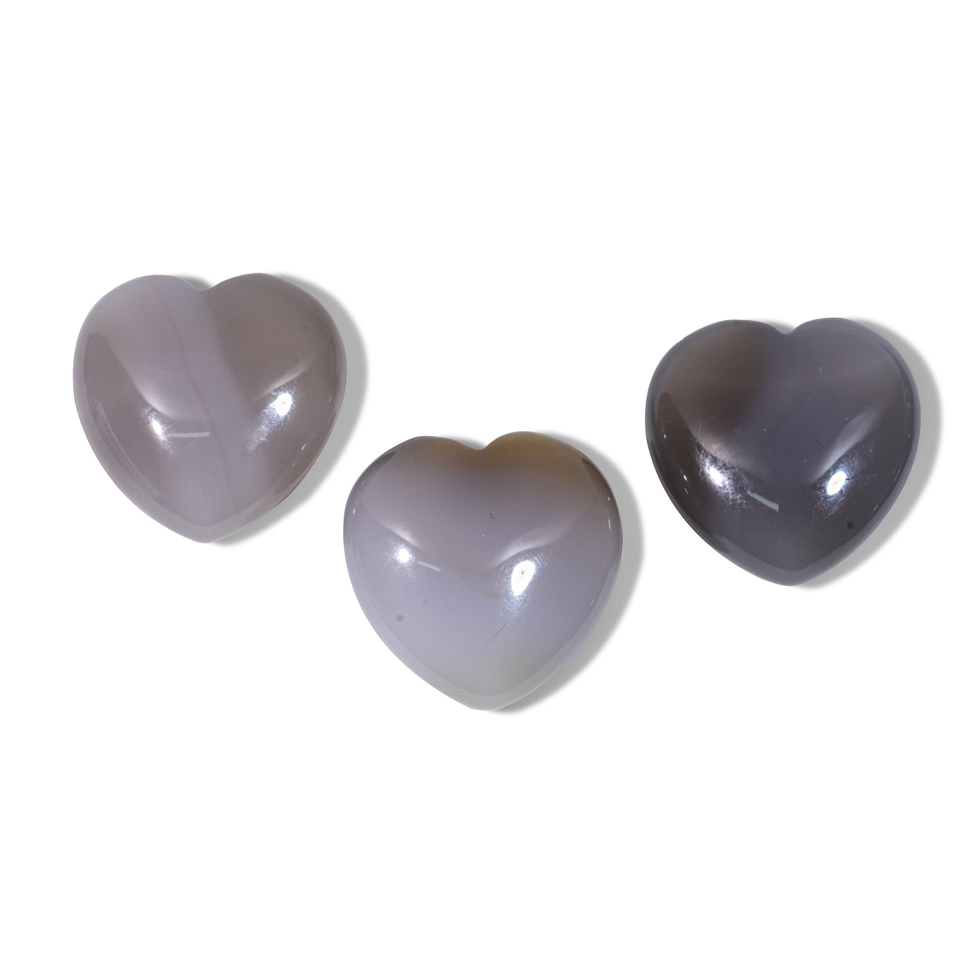 Orca Agate Mini Heart Set - helmsman - crystal