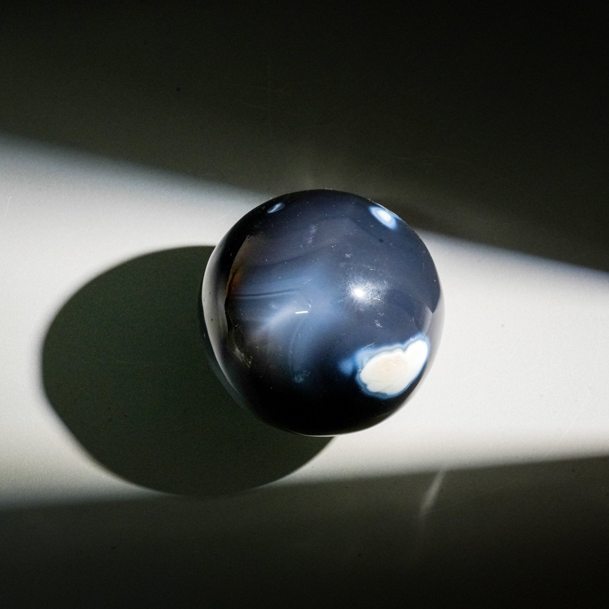 Orca Agate Sphere - helmsman - crystal