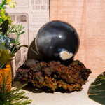 Orca Agate Sphere - helmsman - crystal