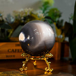 Orca Agate Sphere - helmsman - crystal