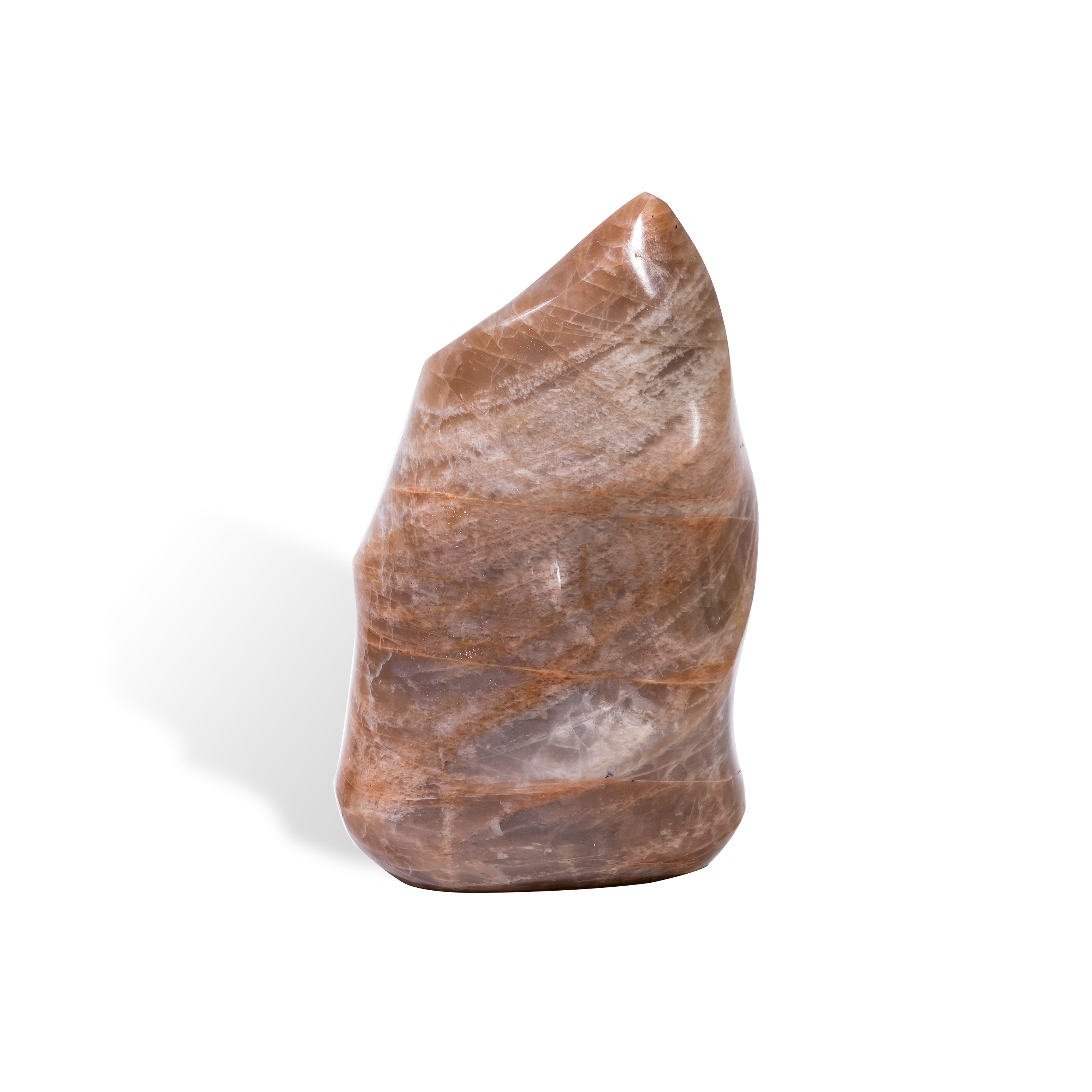 Peach Moonstone Flame-Helmsman Crystal