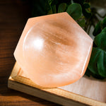 Peach Selenite Charging Bowl - helmsman - crystal