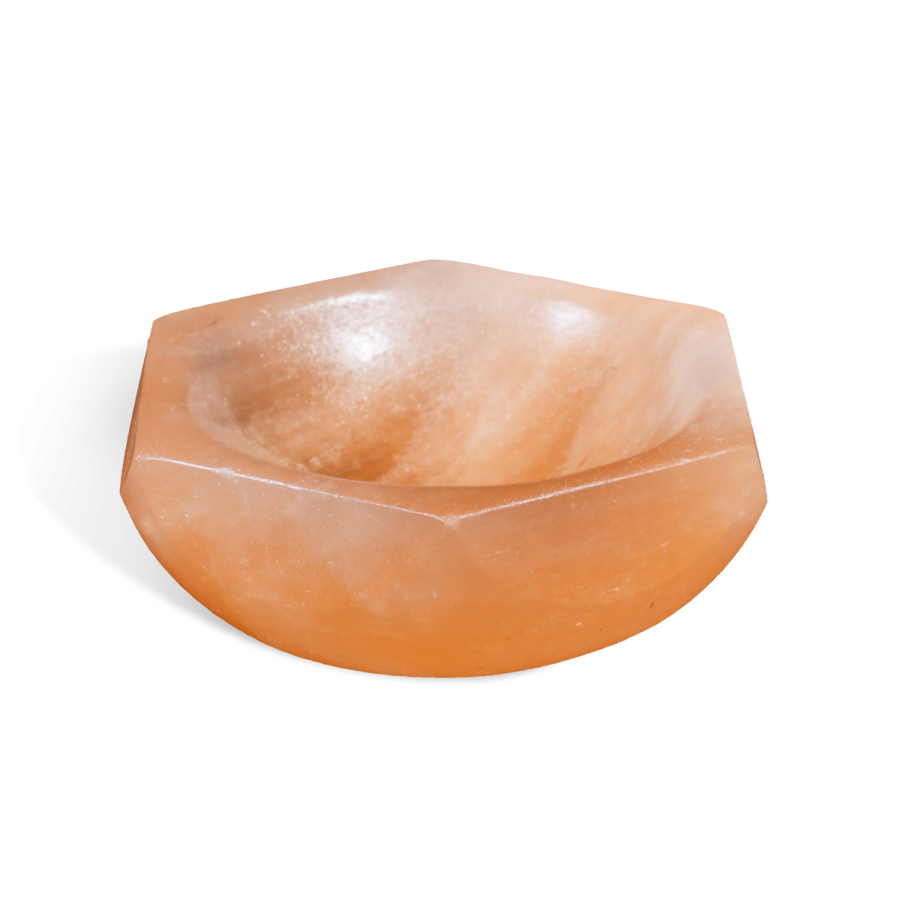 Peach Selenite Charging Bowl - Helmsman Crystal - Healing Crystal