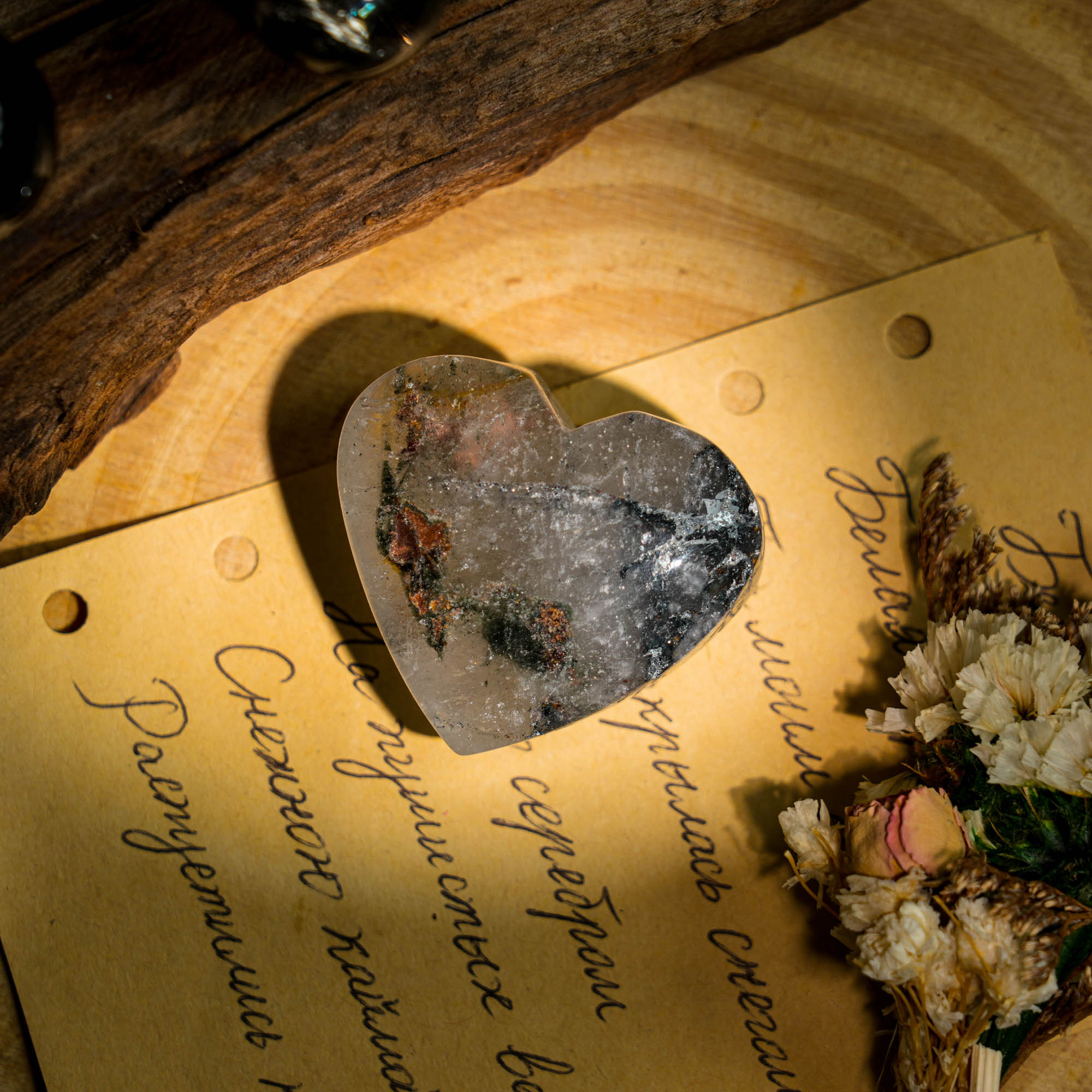 Phantom Quartz Heart - helmsman - crystal