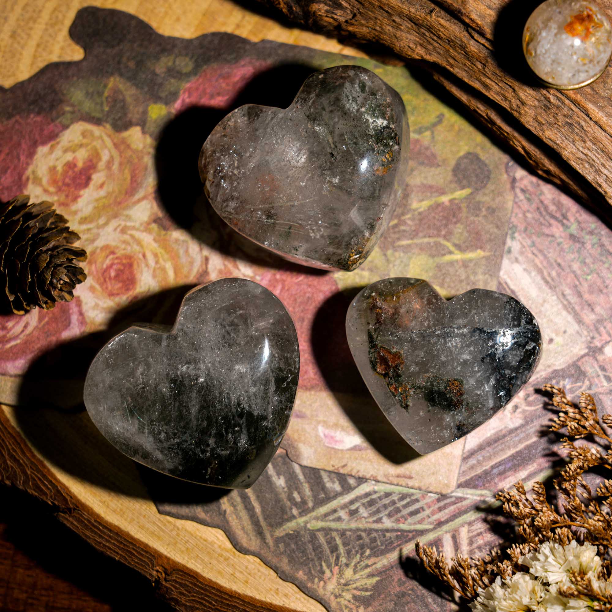 Phantom Quartz Heart - helmsman - crystal