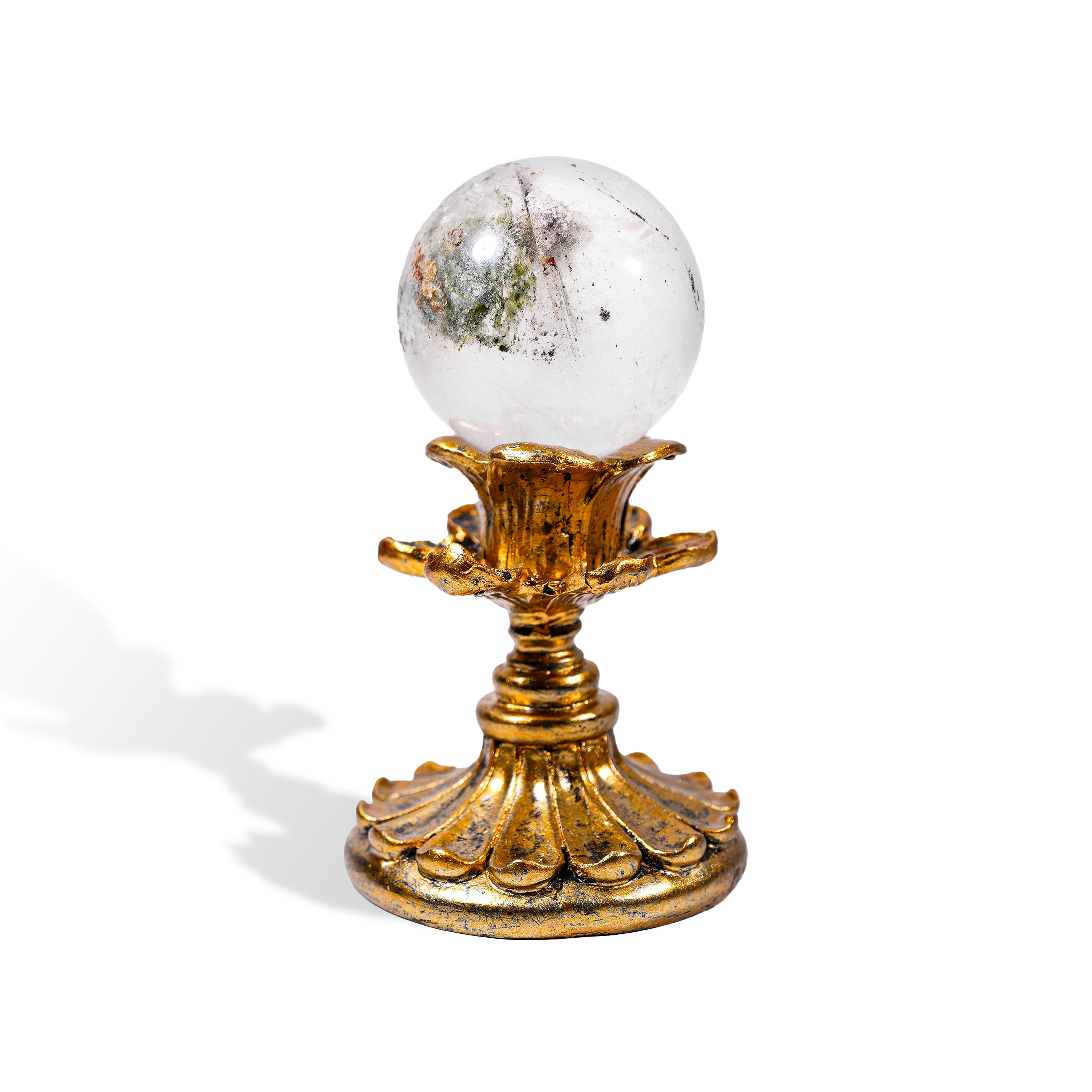 Phantom Quartz Sphere-Helmsman Crystal