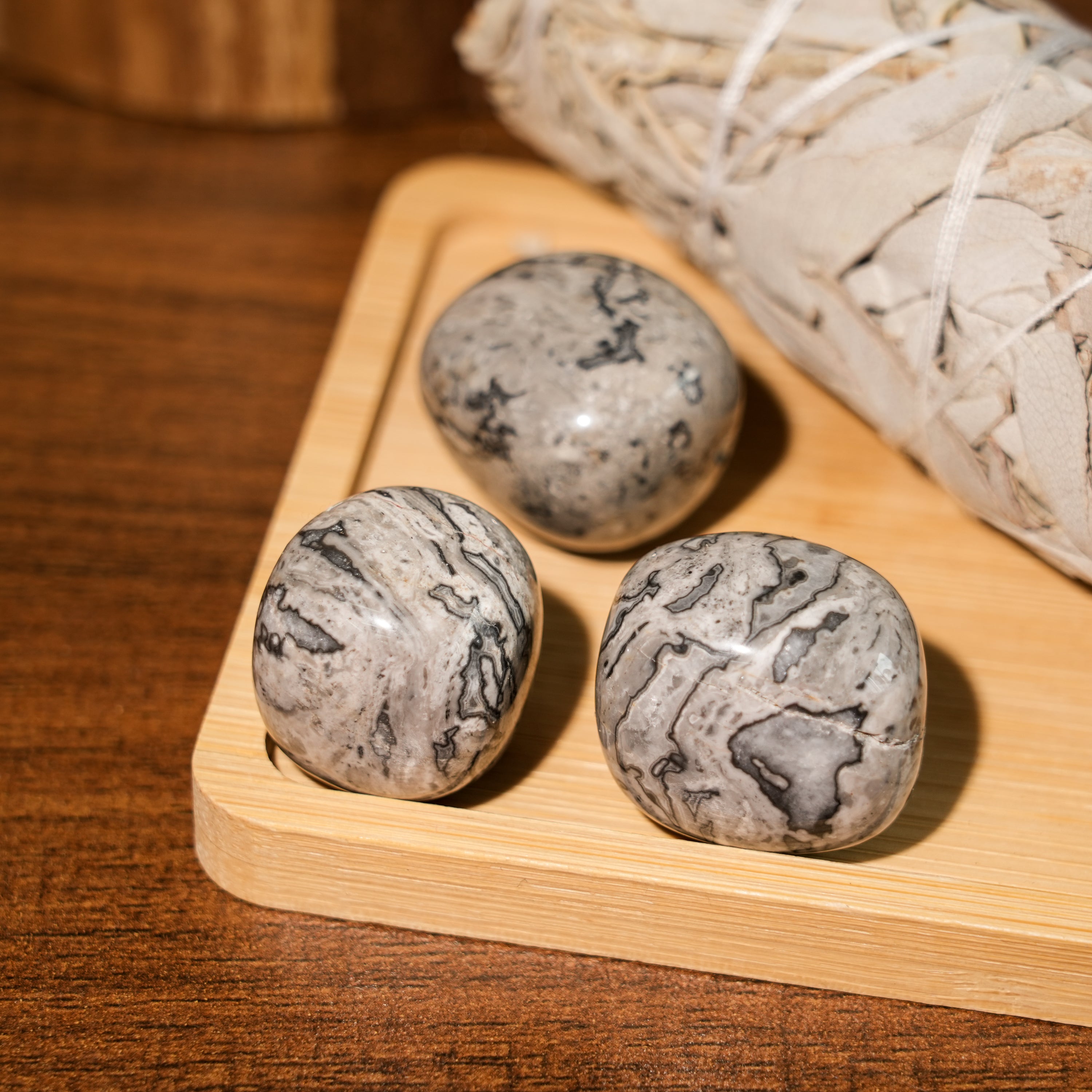 Picasso Jasper Tumbled Stone Set-Helmsman Crystal