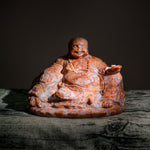 Pink Agate Maitreya Buddha Carving - helmsman - crystal