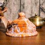 Pink Agate Maitreya Buddha Carving - helmsman - crystal