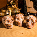 Pink Agate Skull - helmsman - crystal