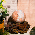 Pink Agate Sphere - helmsman - crystal
