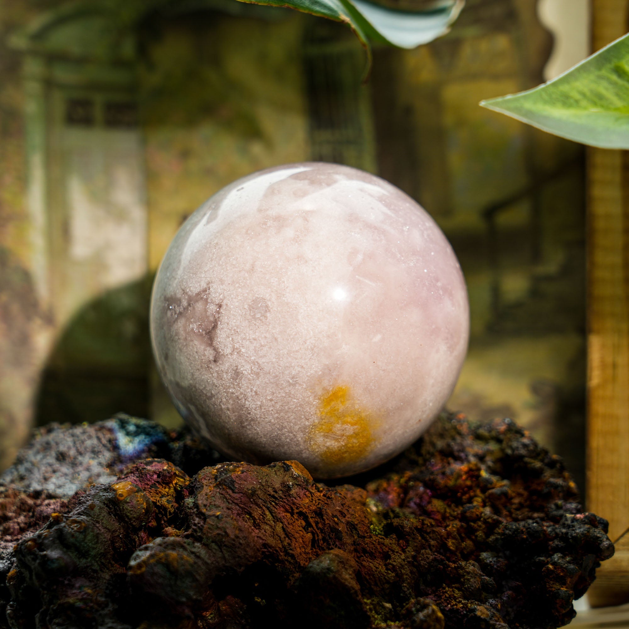 Pink Amethyst Sphere - helmsman - crystal